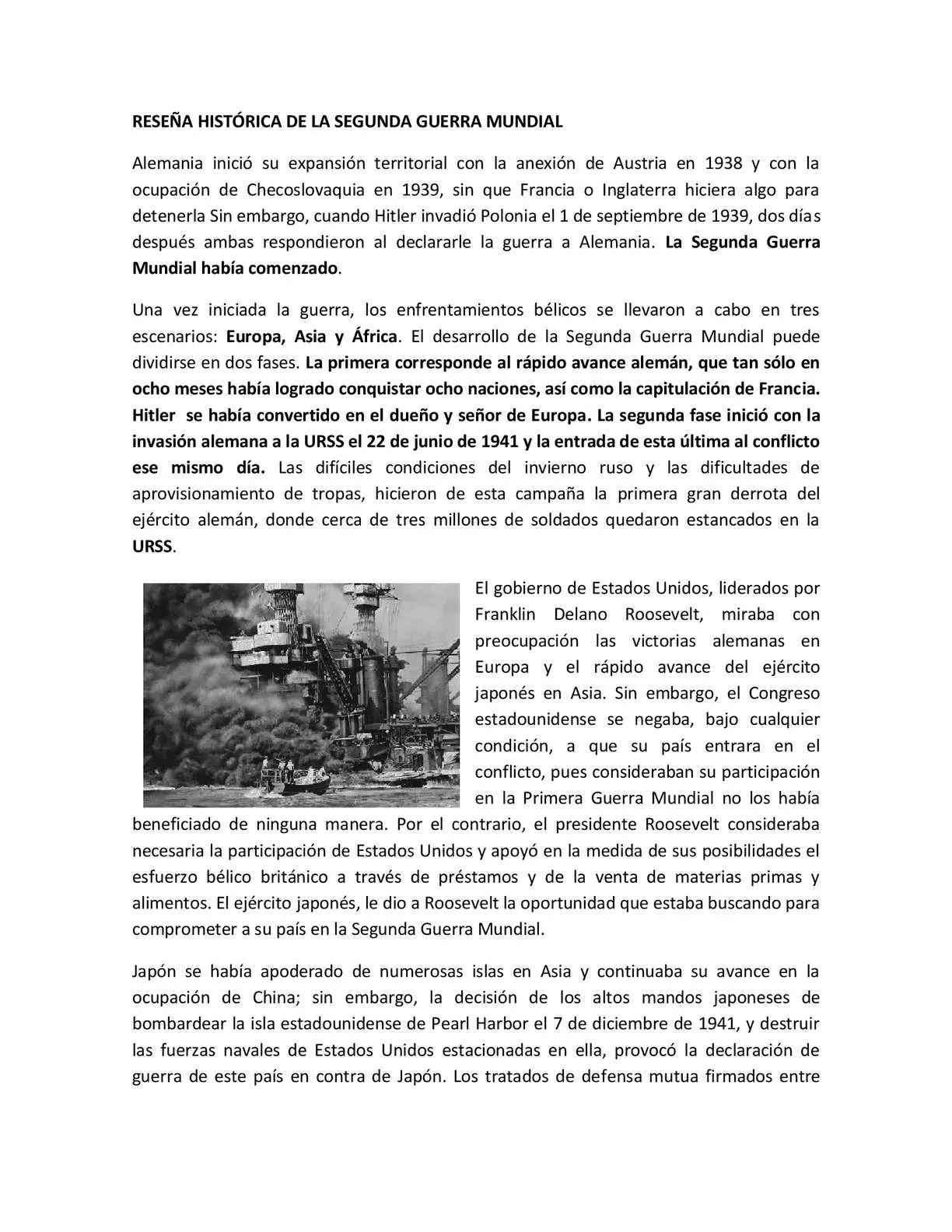 breve resumen del desarrollo de la segunda guerra mundial - Cómo se desarrollo la Segunda Guerra Mundial etapas