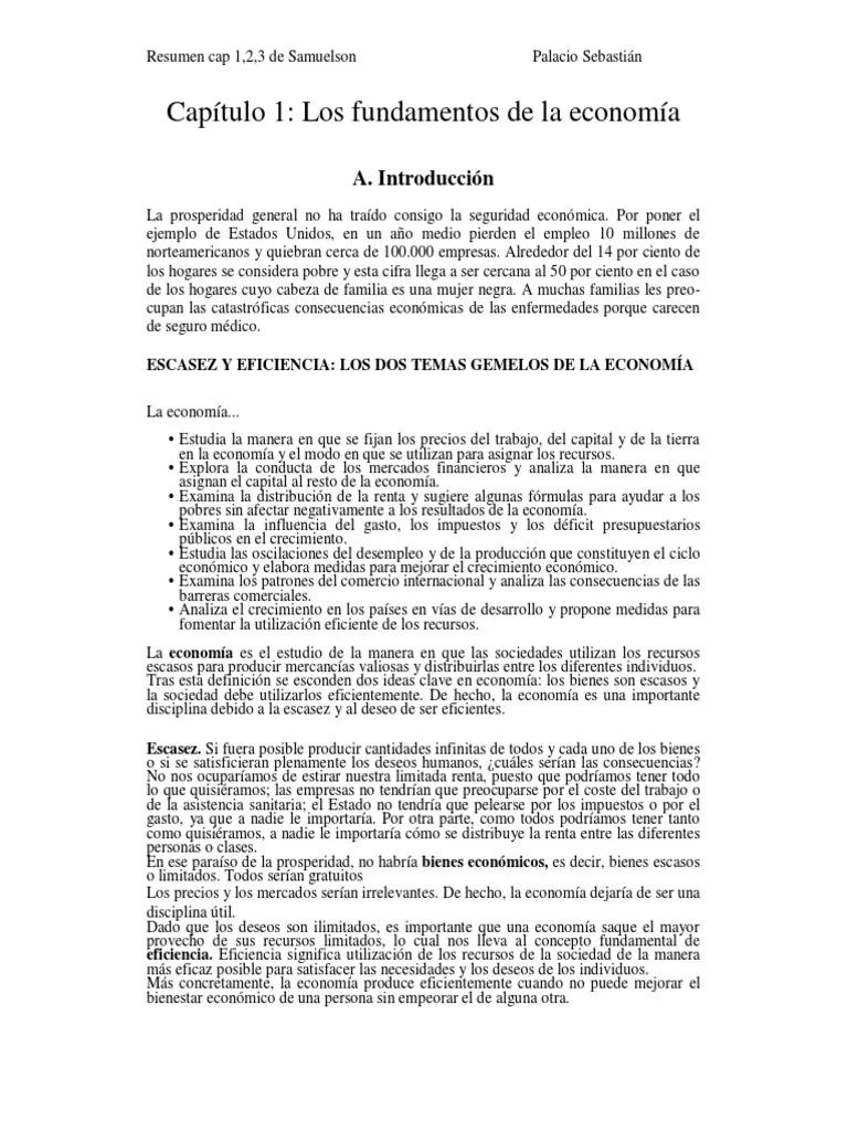 samuelson resumen por capitulo - Cuál es la teoria de Paul Samuelson