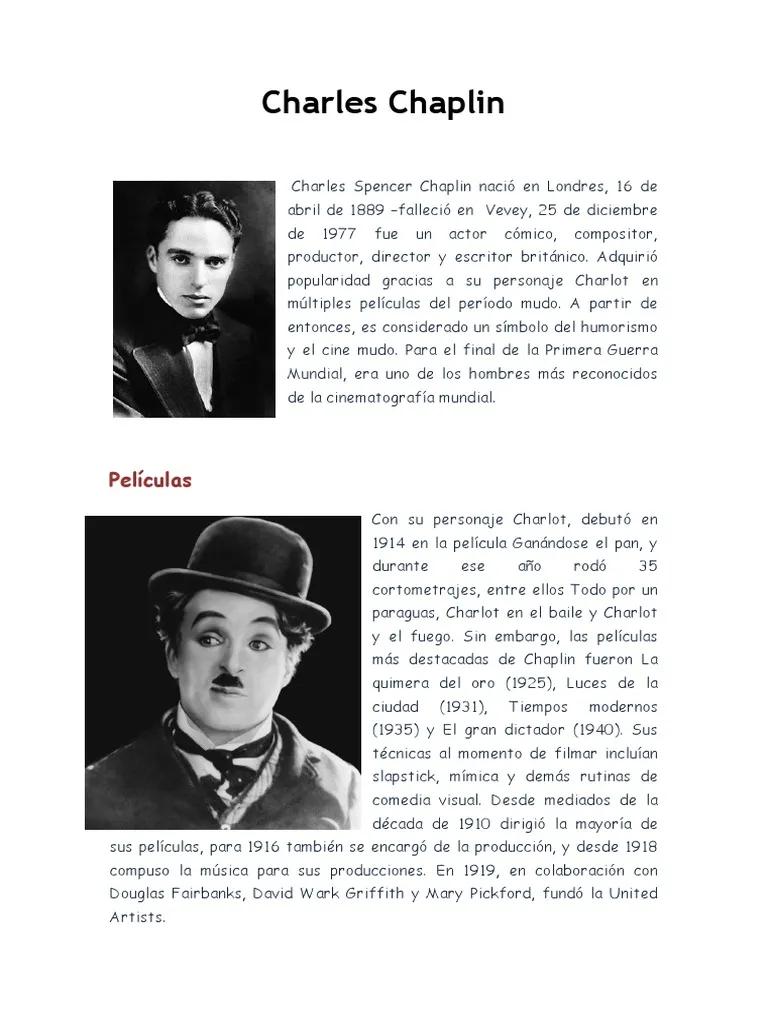 biografia de chaplin resumida - Cuál fue la obra más importante de Charles Chaplin