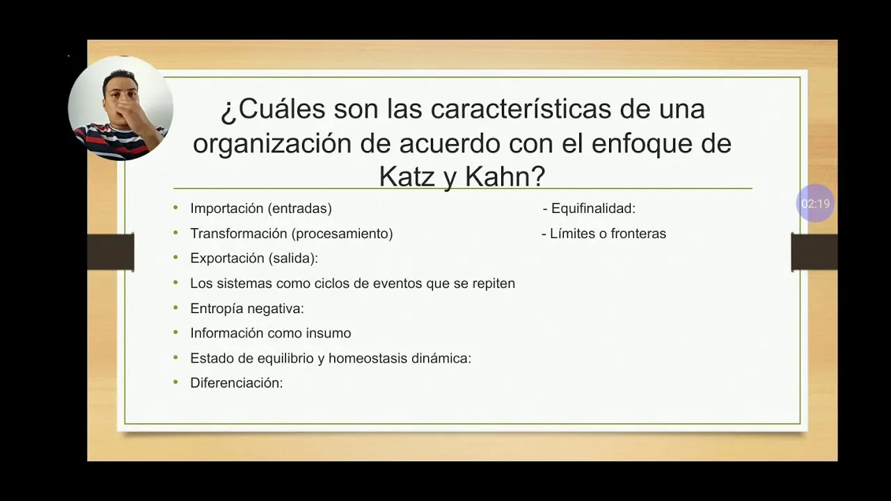 modelo de katz y kahn resumen - Cuáles son los 5 subsistemas de las organizaciones