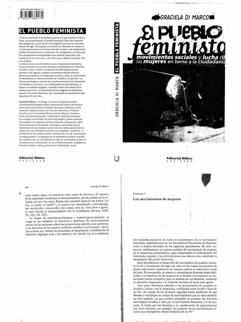 graciela di marco el pueblo feminista resumen - Qué busca la tercera ola del feminismo