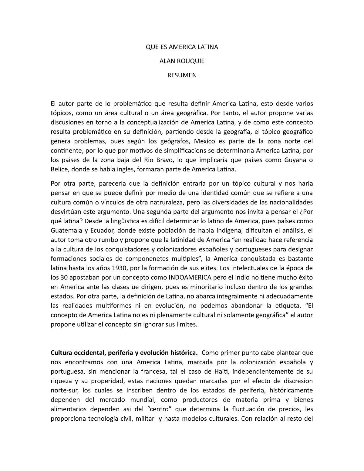 que es america latina alain rouquie resumen - Qué es América Latina según rouquié