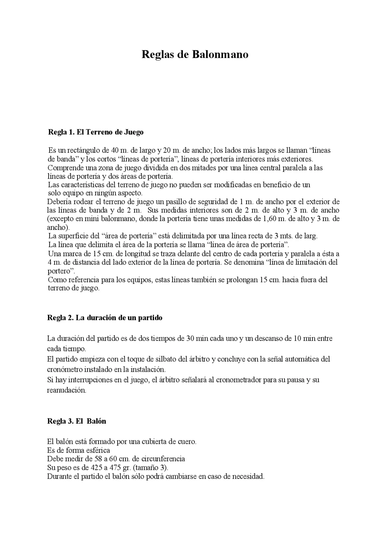 reglamento del balonmano resumen - Qué es el handball en resumen