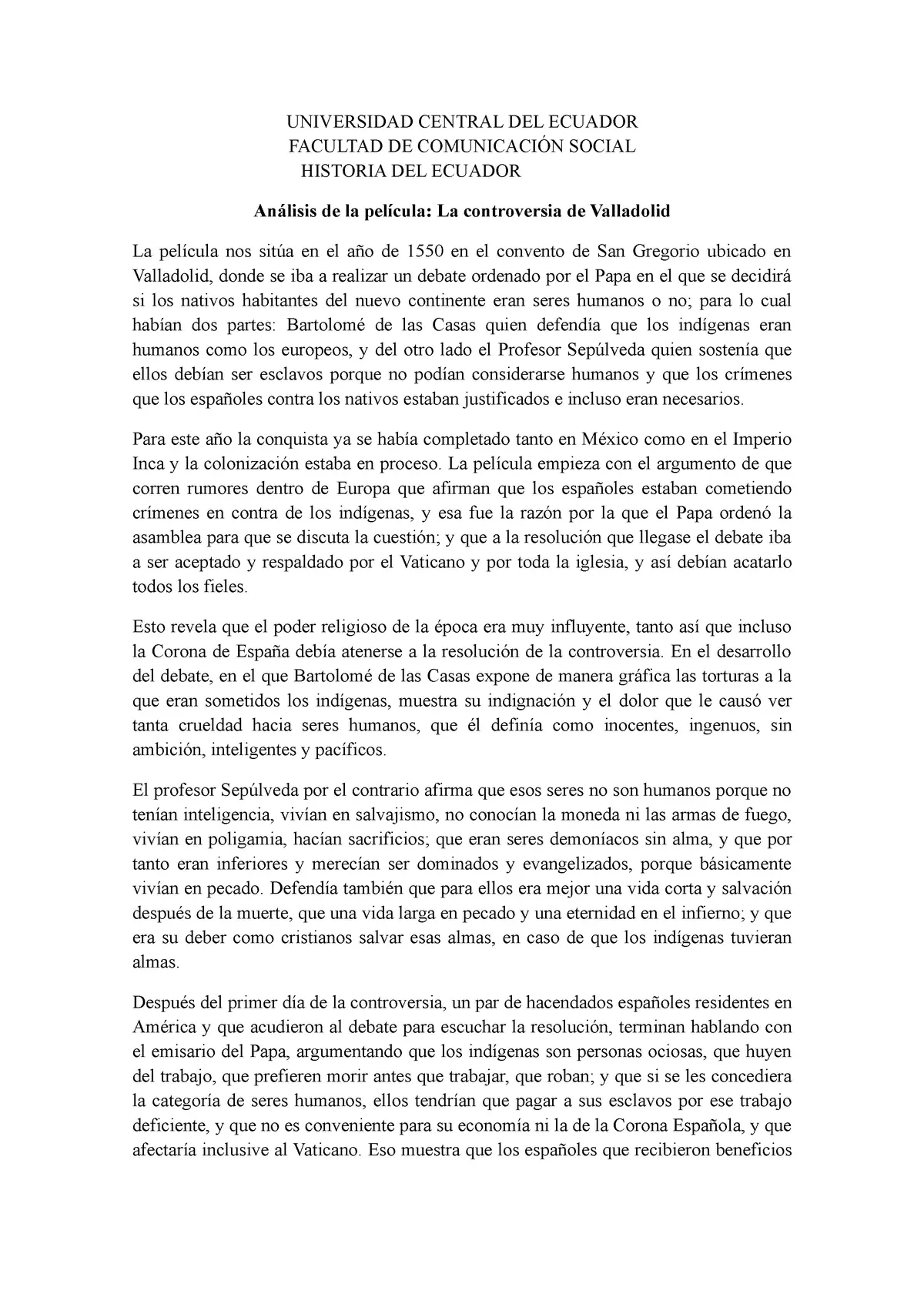 controversia de valladolid resumen - Qué fue la disputa de Valladolid