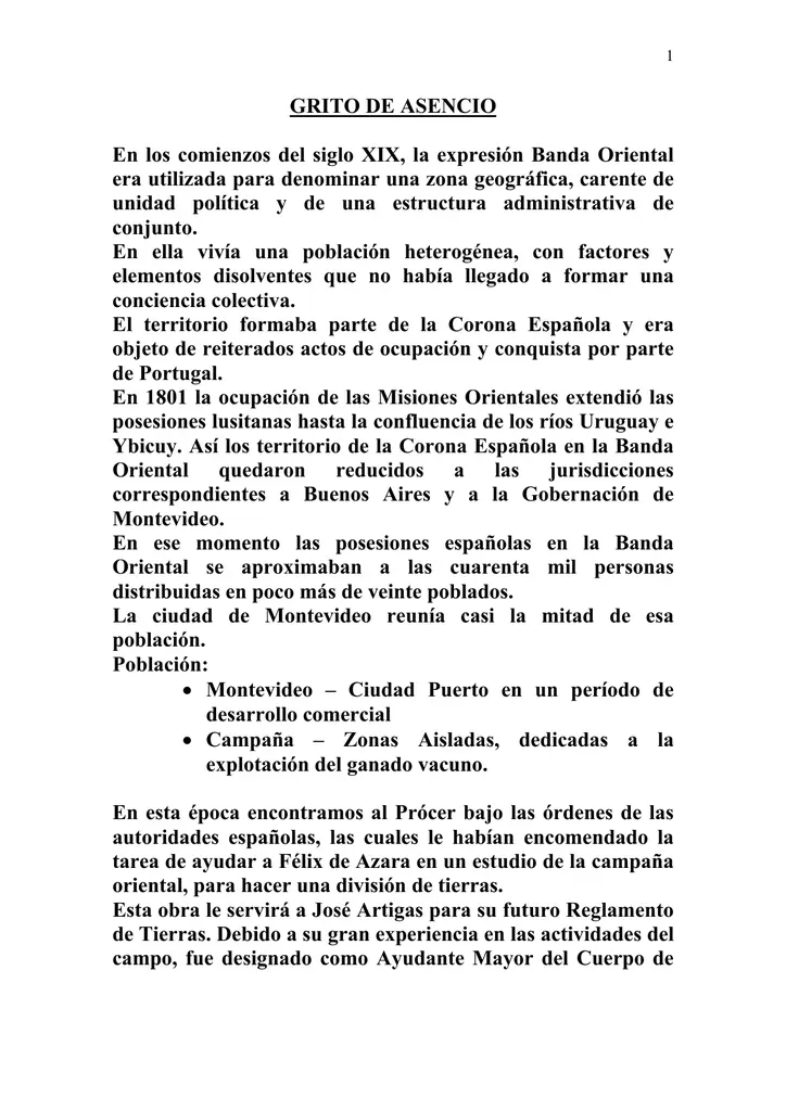 grito de asencio resumen - Que se conmemora el 28 de febrero en Uruguay