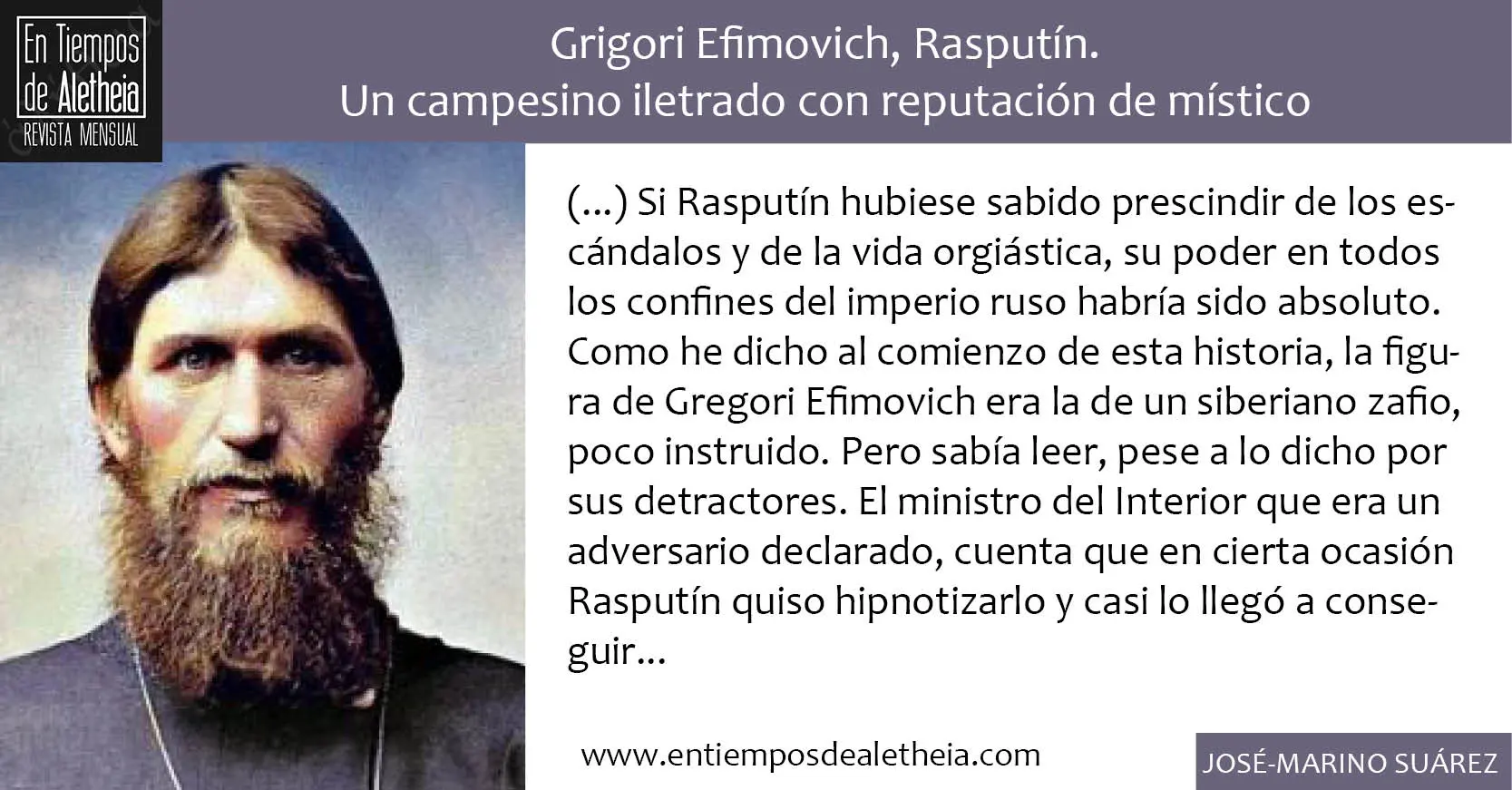 biografia de rasputin resumen - Quién fue Rasputín y por qué fue importante